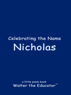 cover image of Celebrating the Name Nicholas